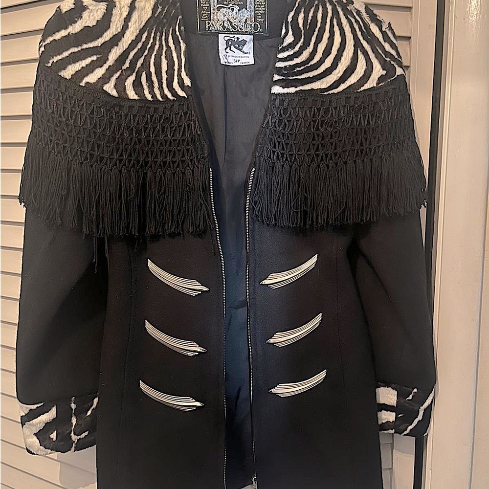 Vintage Black & White Parasuco Coat/Jacket